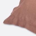 Cojín Lino Rectangular con Pestaña - Rosa