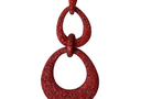 ARETES CRYSTAL LARGOS ROJOS