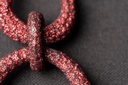 ARETES CRYSTAL LARGOS ROJOS