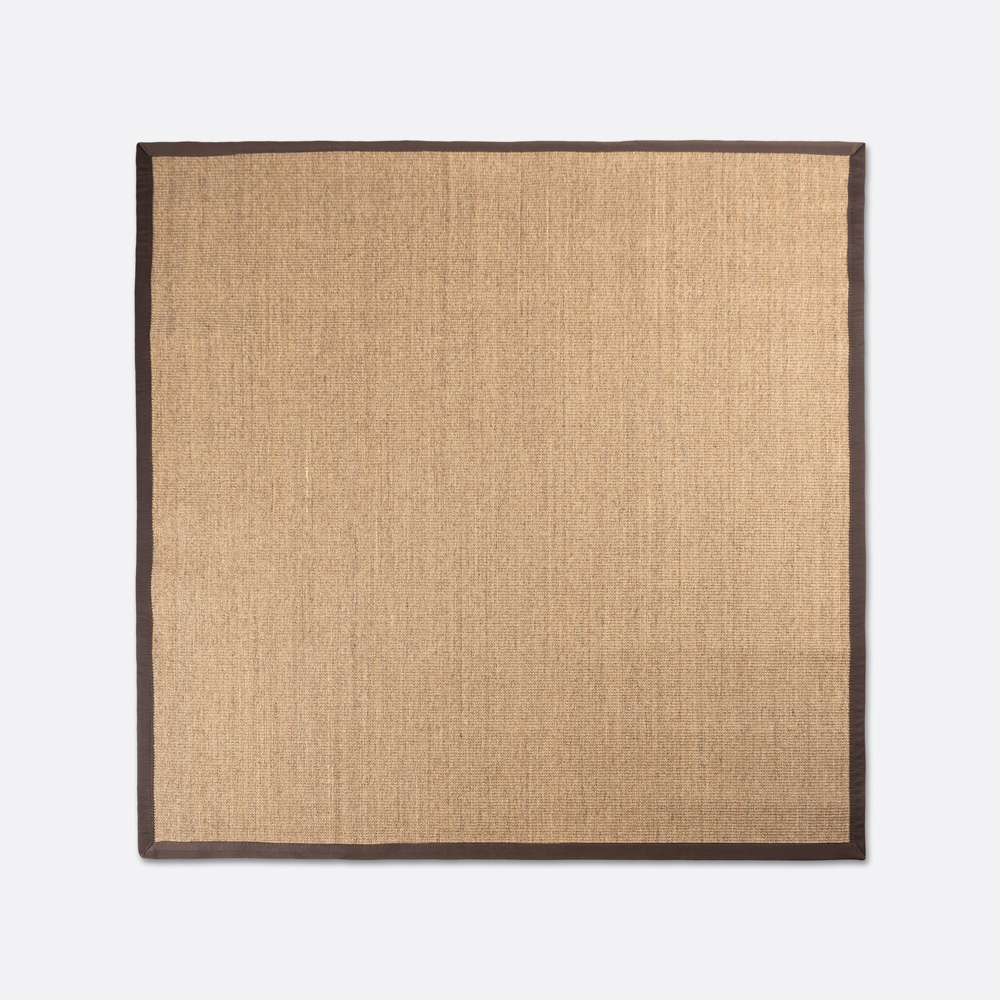 Estera Nudo Colores Borde Cacao 2x2