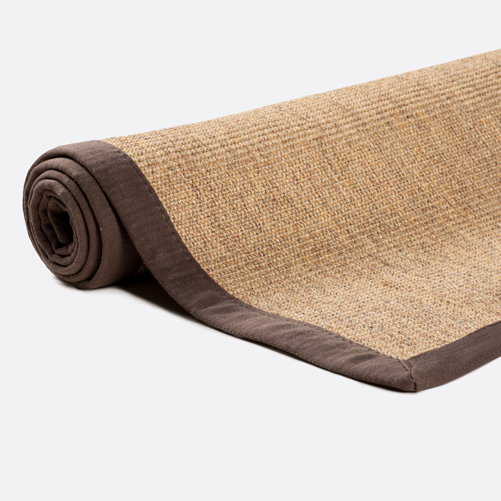 Estera Nudo Colores Borde Cacao 2x3