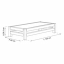 Nia Mesa Rectangular de Exterior - Teca y Fibra de Vidrio Negro