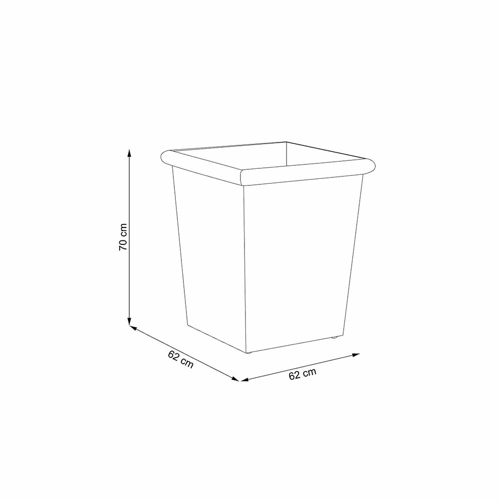 Maceta Hierro Cuadrada - 73 cm