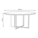 Bartola Mesa de Comedor Redonda 160 - Pino Gris Avejentado