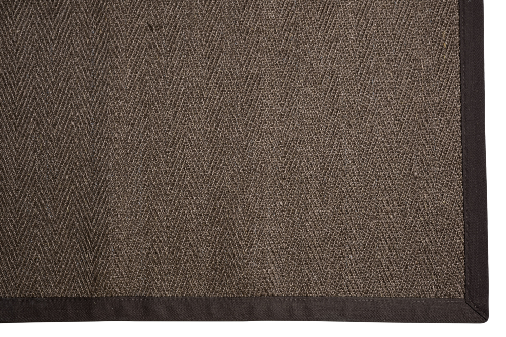 ESTERA SISAL - HERRINGBONE MARRON - BORDE MARRON - 4X4