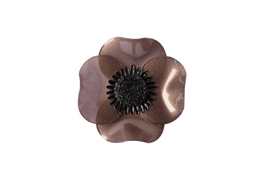 BROCHE FLOR CUATRO PETALOS BRONCE