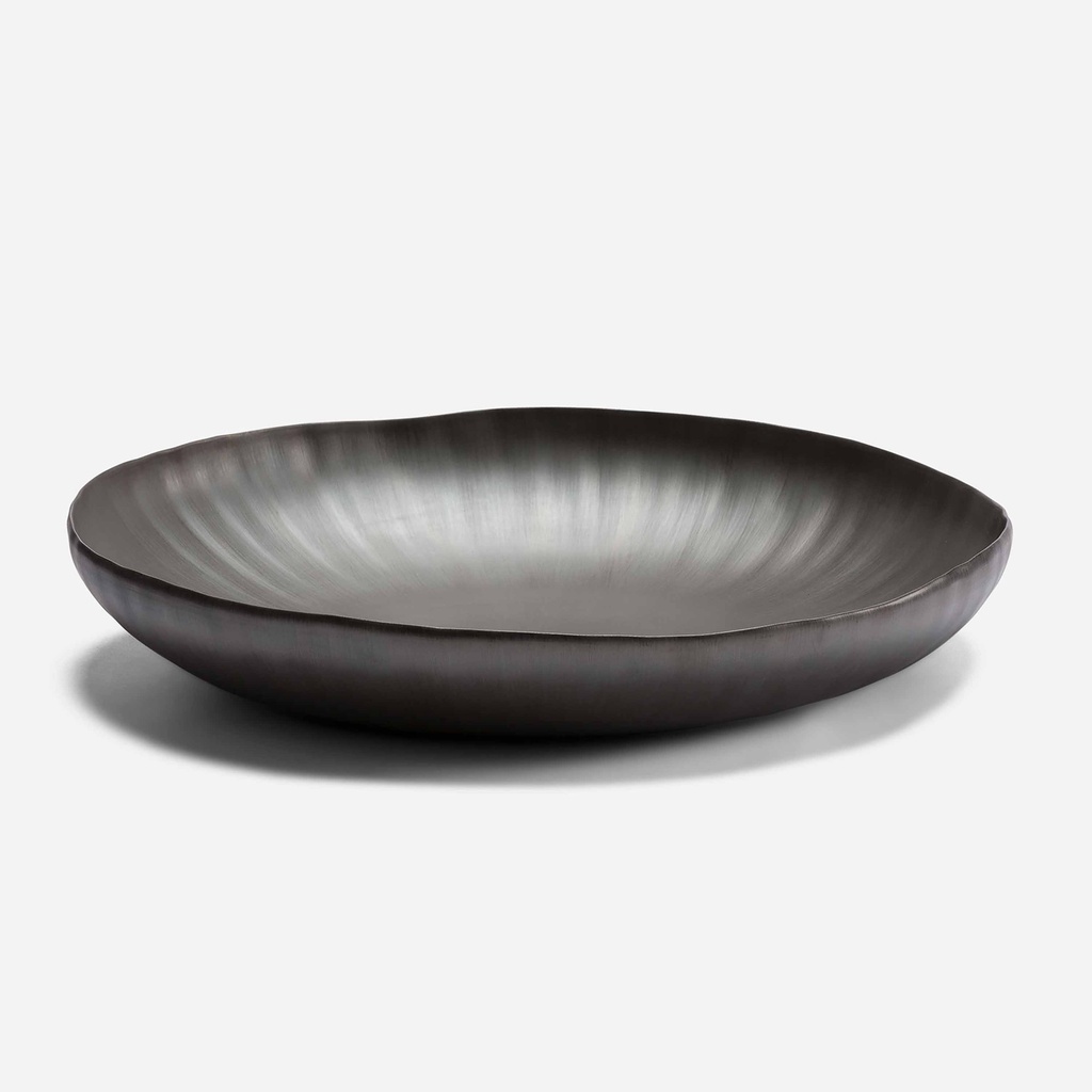 FLOWER BIG PLATE DARK BRONZE