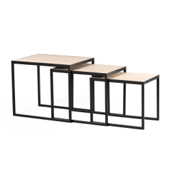 MESA LATERAL BARTOLA NIDO CUADRADAS - ROBLE BLANQUEADO