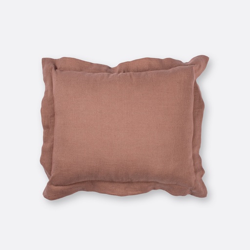 [1119748] Cojín Lino Rectangular con Pestaña - Rosa